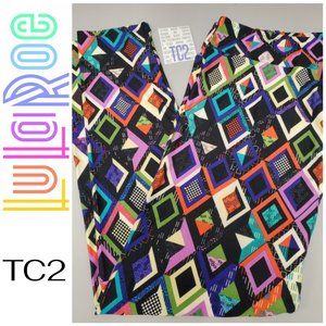 LuLaRoe  TC2  Leggings Geometric Diamond Print NEW